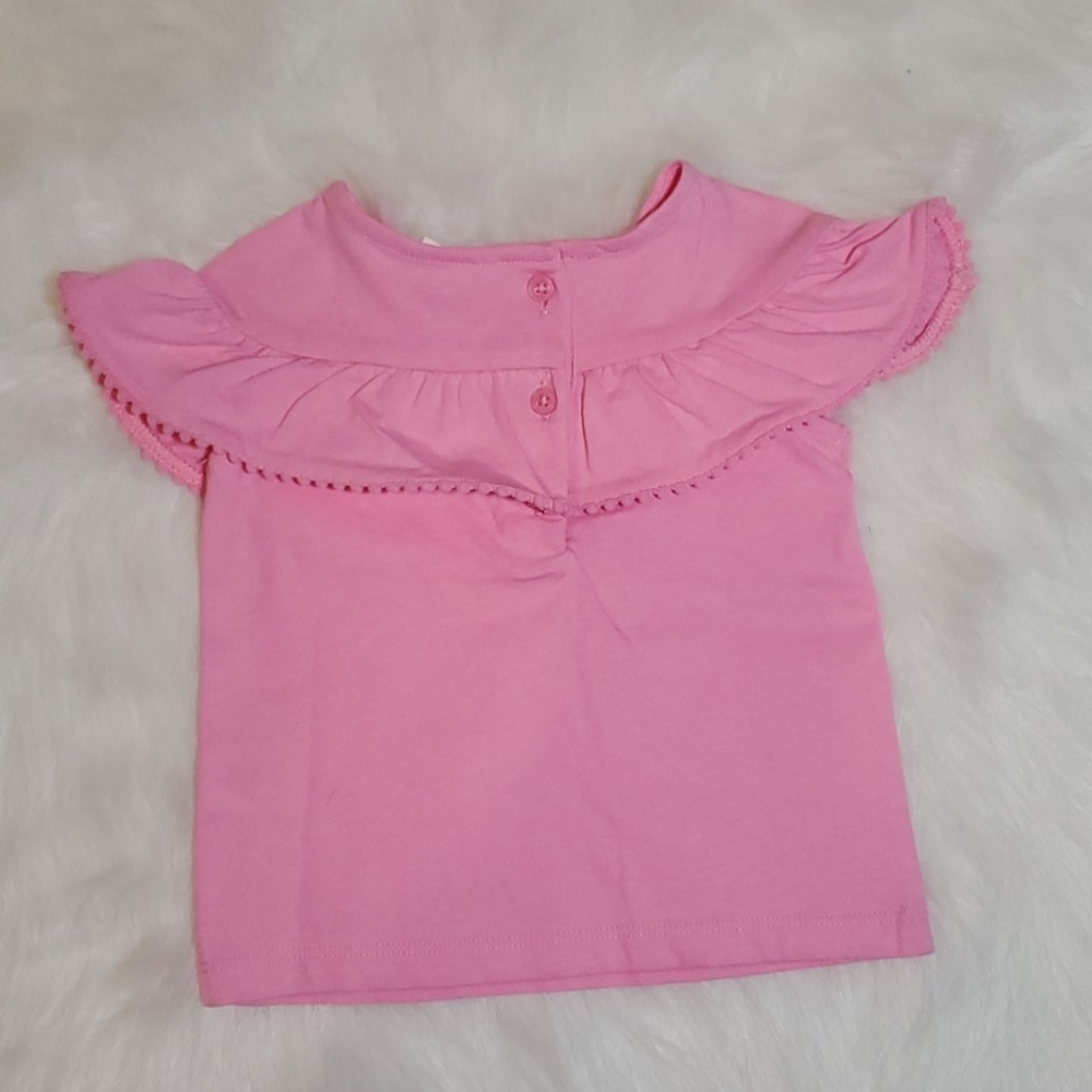 NWT JANIE & JACK baby girl 6-12 M PINK BLOUSE - Picture 5 of 6